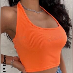 Neon orange crop top NEW*